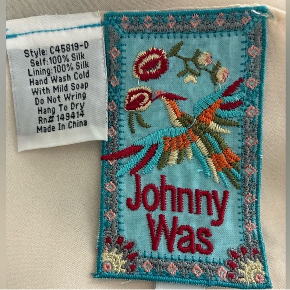 Johnny Was Reversible Silk Bomber Jacket - Picture 10 of 10